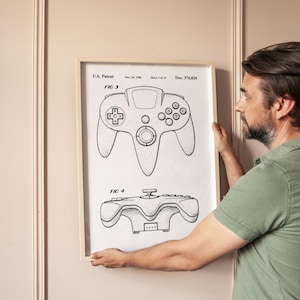 Joystick Patent Art Print: Vintage Game Controller Poster
