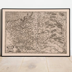 Historische Karte von Polen 1570| Alte Karte Wanddeko | Vintage Karte Wandkunst| Posterdruck | Gerahmter Kunstdruck| Leinwanddruck Karte