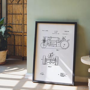 Tractor Patent Art Print: Vintage Farmhouse Wall Decor image 6