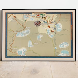 Beit Shean Map Print | Israel Landkarte Poster| Kunstdruck auf Leinwand | Pull Down Karte| Israel Karten Wandbild | Naher Osten Karten Wandkunst