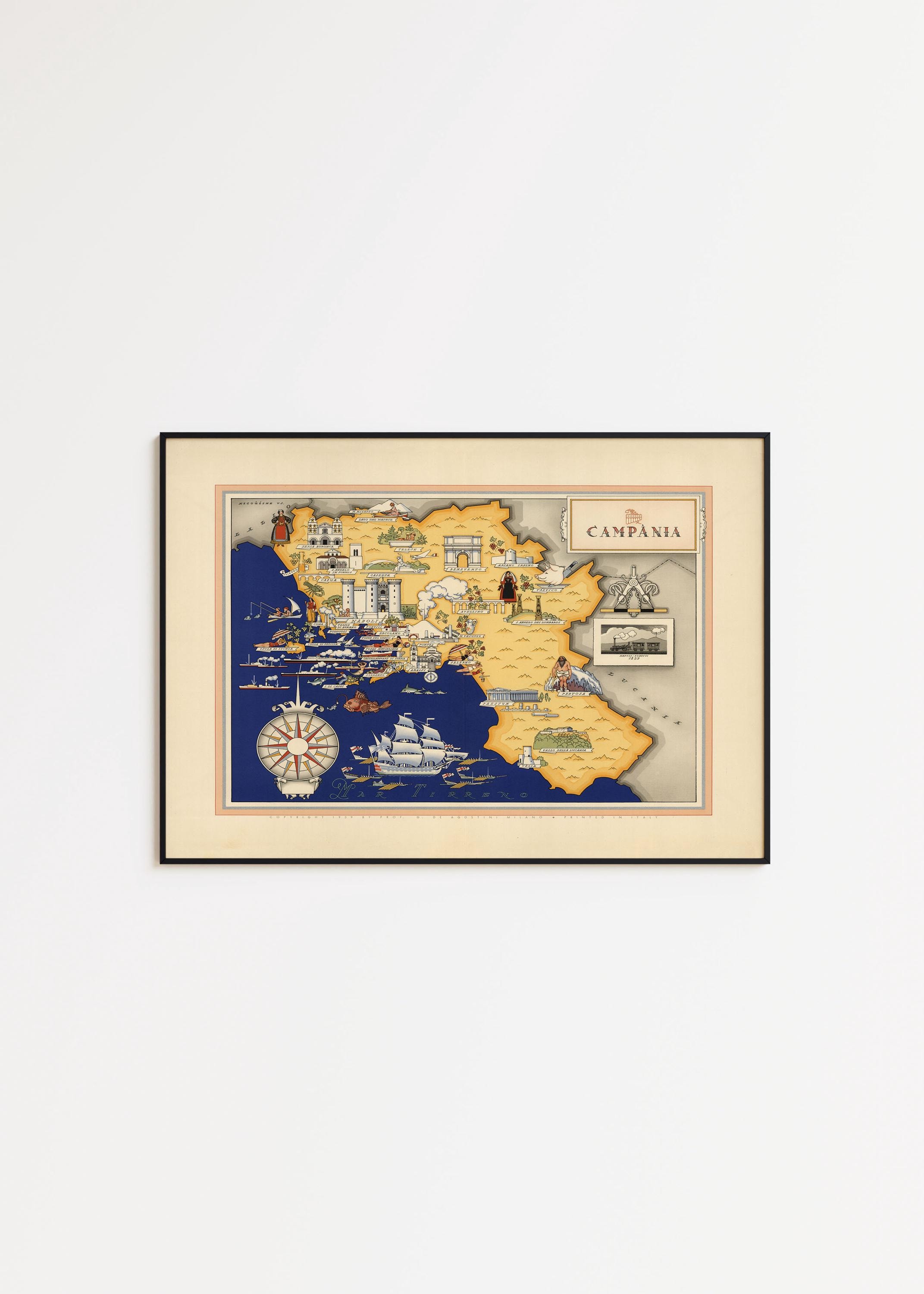 1939 italy map - Etsy 日本