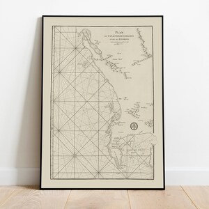 Cabo de Buena Esperanza Mapa Imprimir Arte de la pared/ 1752 Sudáfrica Vintage Mapa Impresiones de pared / Impresiones de lienzo / Mapas antiguos Póster Decoración de la pared / Mapa desplegable