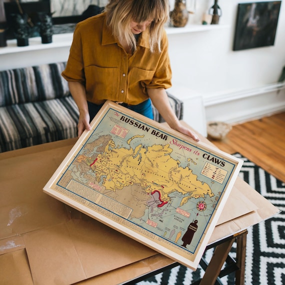 第二次世界大戦前のソ連の勢力圏地図| ソ連の絵入り地図| CCCPの古地図