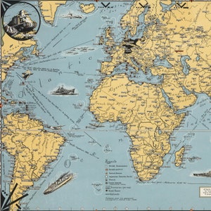World War 2 Military Map Poster| WW2 Maps| Wwii Prints| Panoramic Map Wall Art| Large Map Print ...