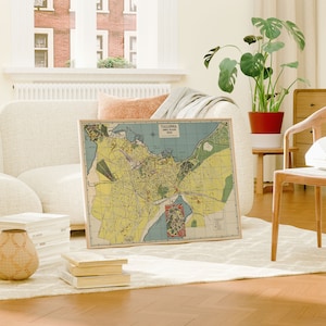Tallinn Stadt Karte Wand Print | Gerahmte Karte Wanddeko | 1939 Tallinn Karte Kunstdruck | Posterdruck | Kunstdruck auf Leinwand | Karte Wandkunst Poster