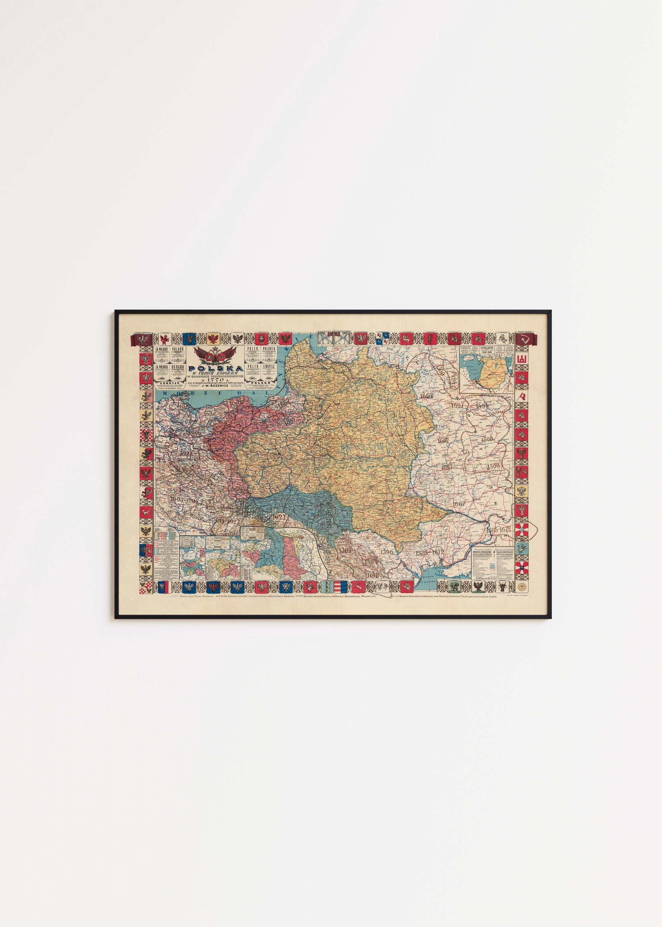 Poland lithuania map - Etsy 日本