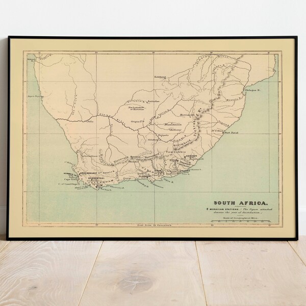 Canvas Map of Africa Etsy