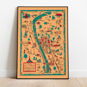 Elgin Landkarte | Kunstgeschichte| 1835-1930 Elgin Karte Wandkunst| Gerahmte Wandkunst| Leinwandbild | Poster Kunst| Drucke Wandkunst| Stadt Karte Wandbilder