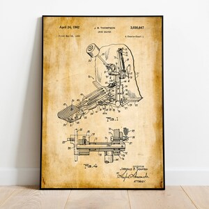 Drum Kick Patent Print| Framed Art Print| Vintage Poster Wall Decor| Art Canvas| Wall Poster| Wall Art Prints| Wall Prints