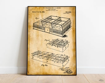 Architektur Patent Print| Gerahmter Kunstdruck| Vintage Poster Wanddeko | Kunst Leinwand| Wandposter| Wandbilder| Wandbilder