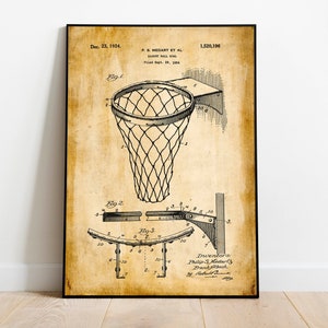 Basketball Patent Print| Framed Art Print| Vintage Poster Wall Decor| Art Canvas| Wall Poster| Wall Art Prints| Wall Prints