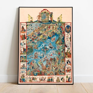 World War II Karte| 24th Division Artillerie Camp Hakata| Fukuoka Wandkunst| Kyushu Insel | Japan WWII Karte Print | Leinwandbild | WW2 Karte