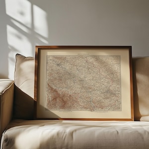 Old Map of Breslau 1891 Framed Poster Print Wall Art Canvas Art Print Wall Decor