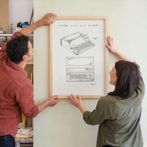 Impresión artística de patente de Macintosh: póster de computadora vintage