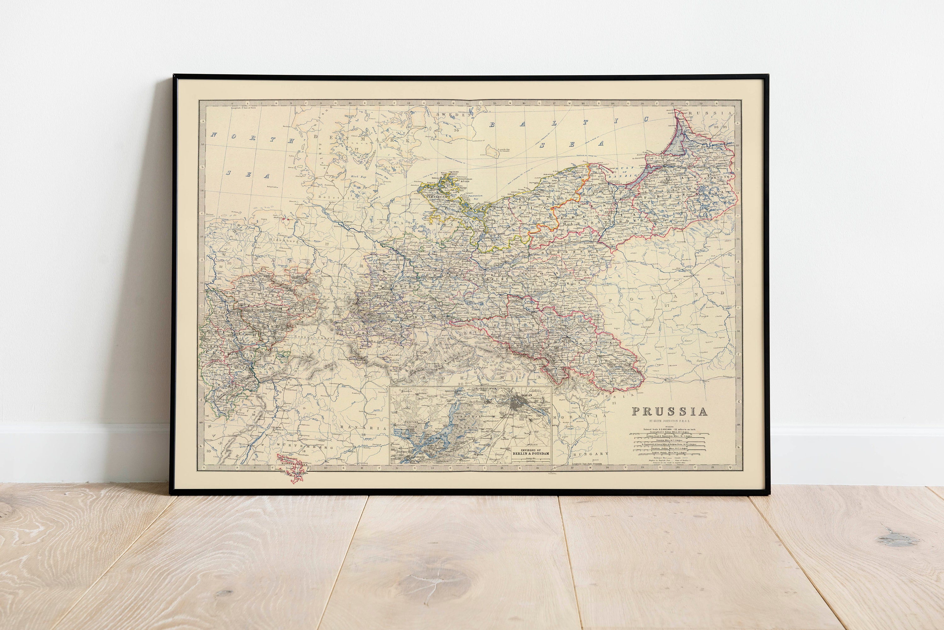 Carte de la prusse médiévale Banque de photographies et d’images à