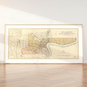 Shanghai Karte| Alte Karte von Shanghai | Stadtplan Shanghai| China Karte| China Alte Landkarte| Asien Karte| Asien Antike Landkarte| Wandkarte Druck| Alte Landkarte Art