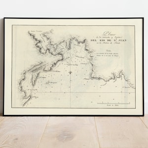 Seekarte von Saint John River und der Bay of Fundy 1818| Karte Wanddeko | Karte Wandkunst| Posterdruck | Gerahmter Kunstdruck| Leinwanddruck Karte