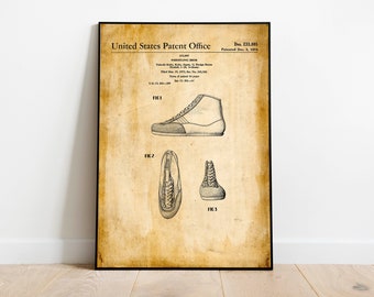 Impresión de patente de lucha libre / Impresión de arte enmarcada / Decoración de pared de póster vintage / Lienzo artístico / Póster de pared / Impresiones de arte de pared / Impresiones de pared