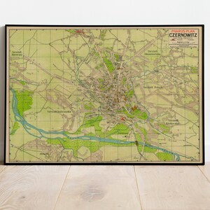 Czernowitz City Map Wandbild | Gerahmte Karte Wanddeko | Czernowitz Karte Kunstdruck | Posterdruck | Kunstdruck auf Leinwand | Karte Wandkunst Poster