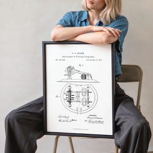 Telegraph Patent Print: Vintage Kunst