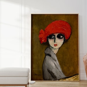 Kees van Dongen、超希少画集より、新品額装付、絵画