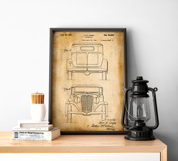 Automobile Prints Patent Prints Mechanic Gifts Garage Etsy