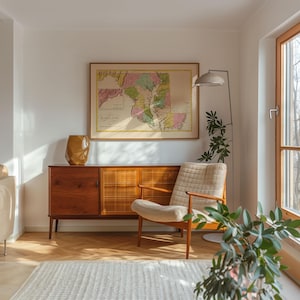 Mapa antiguo de Maryland de 1815, póster enmarcado, impresión artística en lienzo, decoración de pared