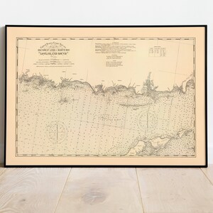 1893 年の南西棚からナイアンティック湾までの海図 | 地図の壁飾り | 地図の壁アート | ポスター プリント | 額入りアート プリント | キャンバス プリント マップ