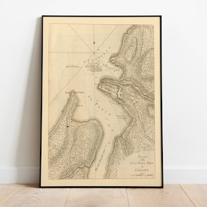 Seekarte Portobelo 1777| Panama Landkarten| Alte Karte Wanddeko | Vintage Karte Wandkunst| Posterdruck | Gerahmter Kunstdruck| Leinwanddruck Karte