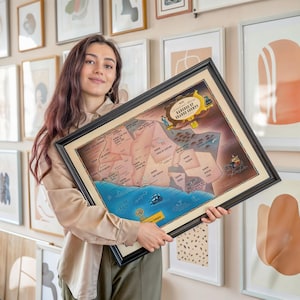 Mappa vintage dei ranch della contea di Orange: tela da parete in California