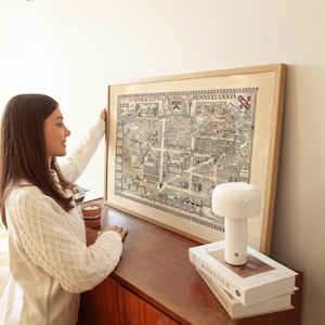 Pennsylvania Universität Karte Drucken | Kunstgeschichte| Pennsylvania Universität Karte Wandkunst | Gerahmte Kunst | Keilrahmen | Plakatkunst| Druck Kunst | Wand Druck