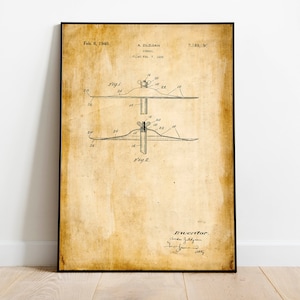 Becken Patent Print| Gerahmter Kunstdruck| Vintage Poster Wanddeko | Kunst Leinwand| Wandposter| Wandbilder| Wandbilder
