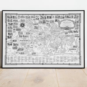 Dedham Map Print | Kunstgeschichte| 1935 Dedham Karte Wand Kunst| Gerahmte Wandkunst| Leinwandbild | Poster Kunst| Drucke Wandkunst| Stadt Karte Wandbilder