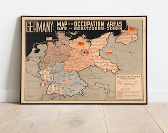 Impresión de mapas de la Segunda Guerra Mundial de Alemania / Impresión de carteles / Mapas de la Segunda Guerra Mundial / Arte de lienzo / Mapas de guerra / Historia del arte / Póster de mapas de la Segunda Guerra Mundial / Impresiones de pared enmarcadas