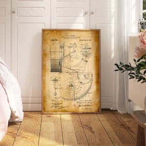 Trommel und Becken Patent Print| Gerahmter Kunstdruck| Vintage Poster Wanddeko | Kunst Leinwand| Wandposter| Wandbilder| Wandbilder