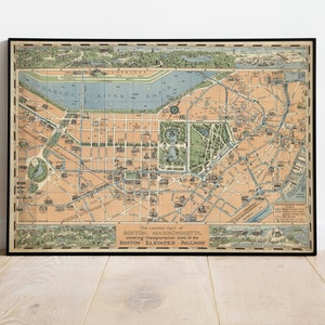 Boston Map Print| Fine Art Prints| Boston Map Wall Art| Framed Wall Art| Canvas Art| Poster Art| Prints Wall Art| City Map Wall Prints