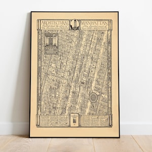 Manhattan Karte Druck| Kunstgeschichte| 1925 Manhattan Karte Wand Kunst| Gerahmte Kunst| Leinwandbild| Poster Kunst| Drucke Wandkunst| Stadt Karte Wandbilder