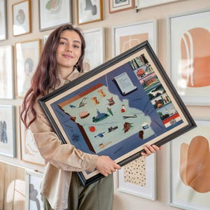 Impressão do mapa do Missouri de 1938: pôster de arte de parede vintage