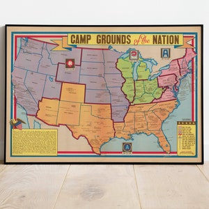 USA Military Map Poster| Wall Decor| Poster Art| Home Decor| Art Print| USA History| Wall Art Print| Old Map Poster| Canvas Wall Art