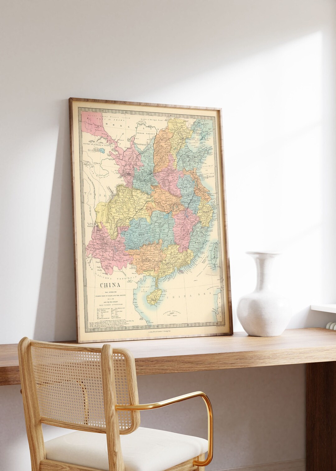 Vintage China Map Print: 1872 Antique Wall Art - Etsy