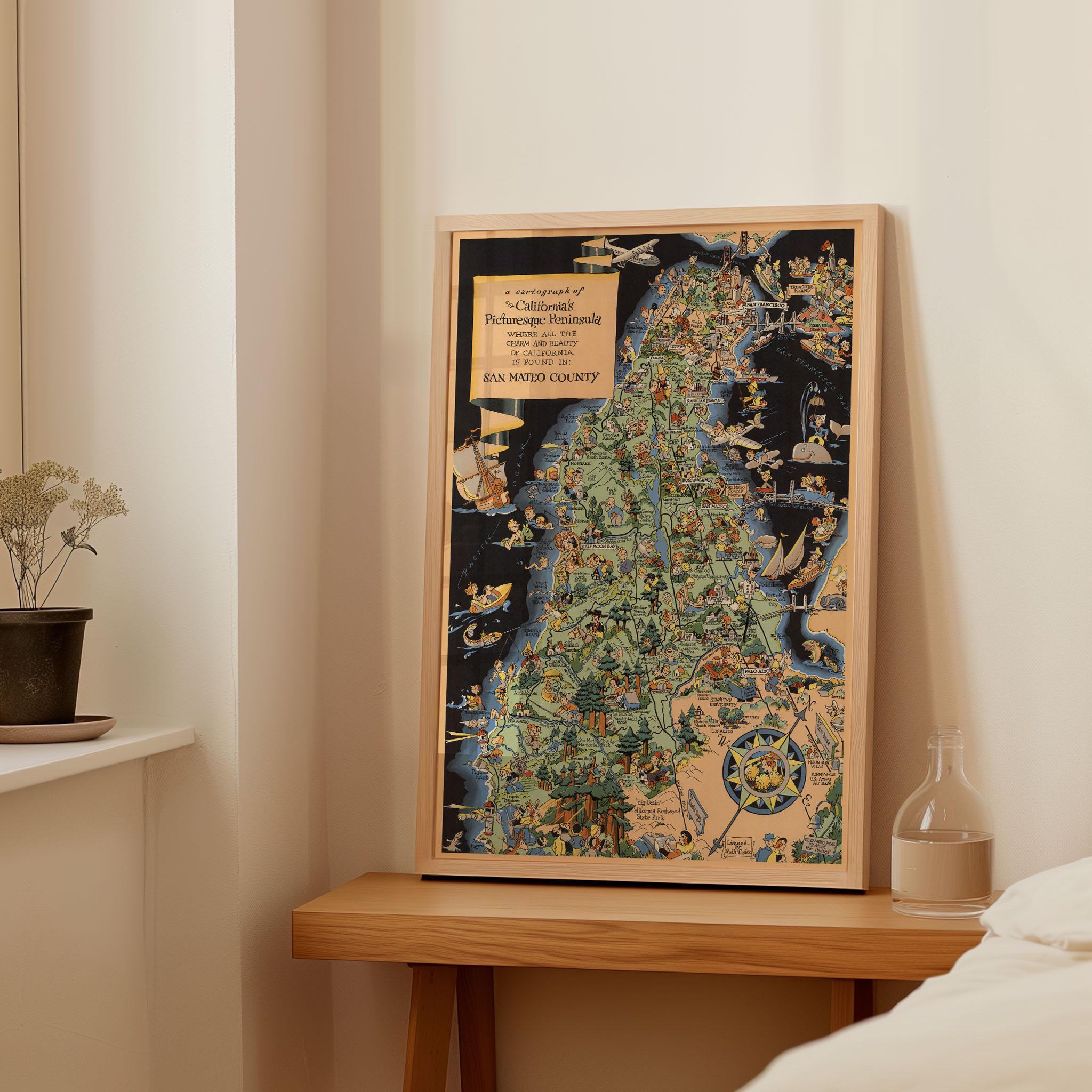 な 絵画カリフォルニアビンテージアート Cali｜西海岸ロサンゼルスの空気を感じるヴィンテージアートポスター