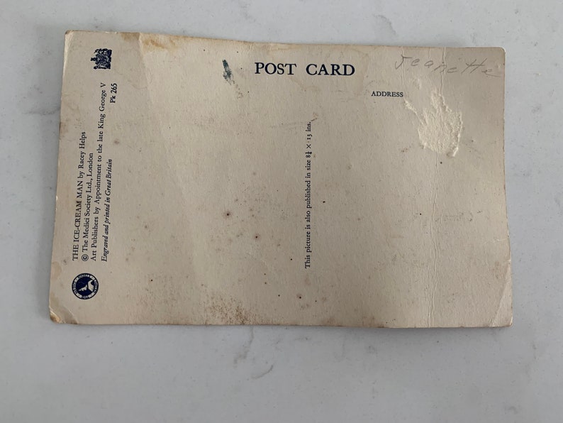 Artist Racey Helps Vintage Easter Postcard Bunnies Buying Ice Cream - Etsy