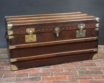 Trunk Hardware-Leather Handle Kits-Trunks /& Chests-Bronze Color End Caps T