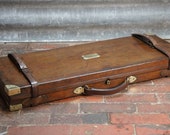 Antique Double Leather Oak Brass Motoring Case STEPHEN GRANT LONDON