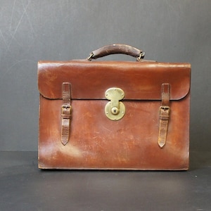 Porte-documents sur mesure pour cadres en cuir marron châtain anglais