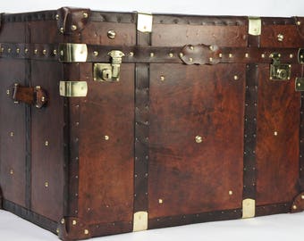 Luxury Handmade Handcrafted Travel Trunk, Coffee Table