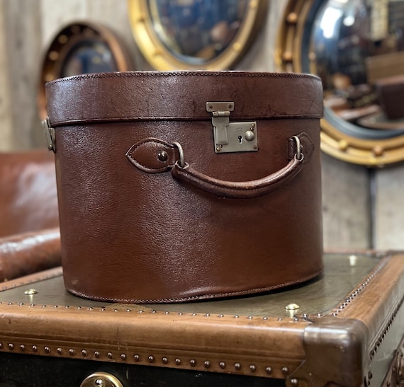 Leather 2024 hat box