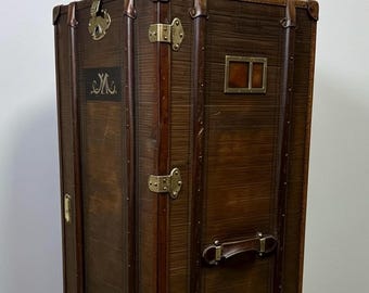 Wardrobe Chest - luxury travel trunk - 1920s bespoke exploring