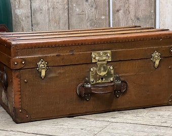 Antico baule da viaggio vintage valigia tavolino da caffè baule arredamento per la casa