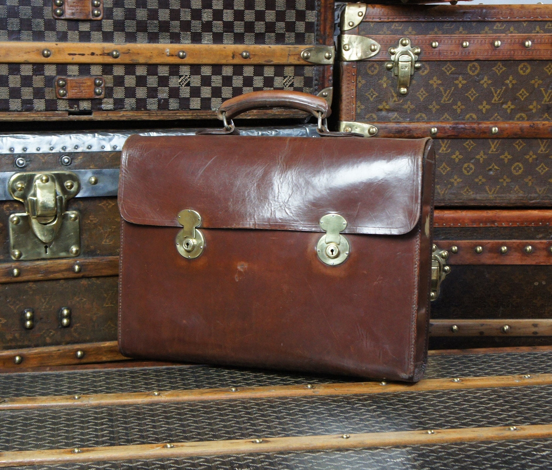 Stunning Louis Vuitton President 45 Epi Leather Attache Briefcase Luxury  Luggage